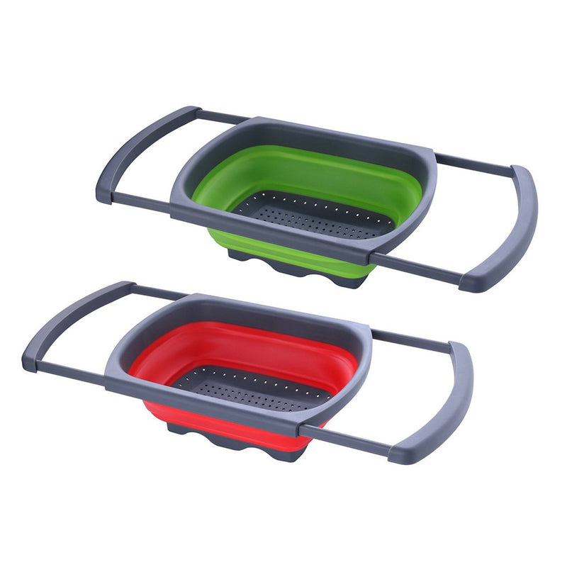 Over-The-Sink Collapsible Colander With Extendable Handles Kitchen & Dining - DailySale
