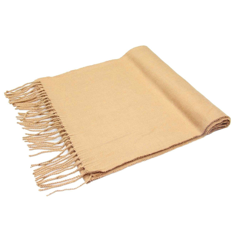Oversize Cashmere Wool Shawl Wrap Blanket Women's Clothing Khaki - DailySale
