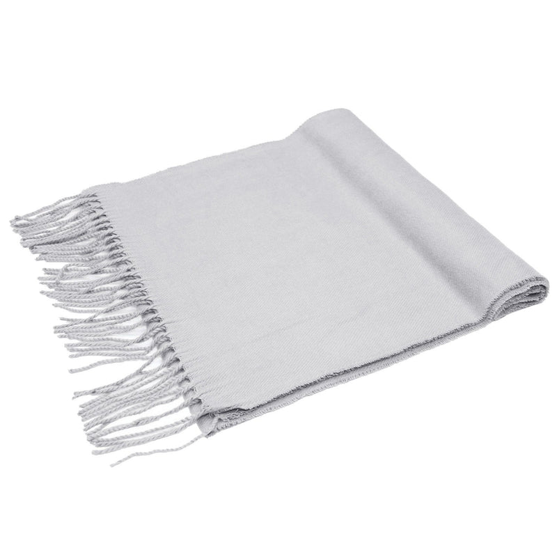 Oversize Cashmere Wool Shawl Wrap Blanket Women's Clothing Light Gray - DailySale
