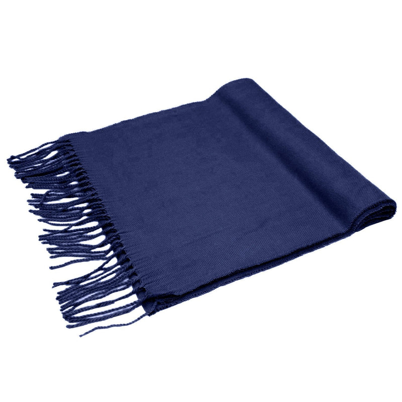 Oversize Cashmere Wool Shawl Wrap Blanket Women's Clothing Navy - DailySale