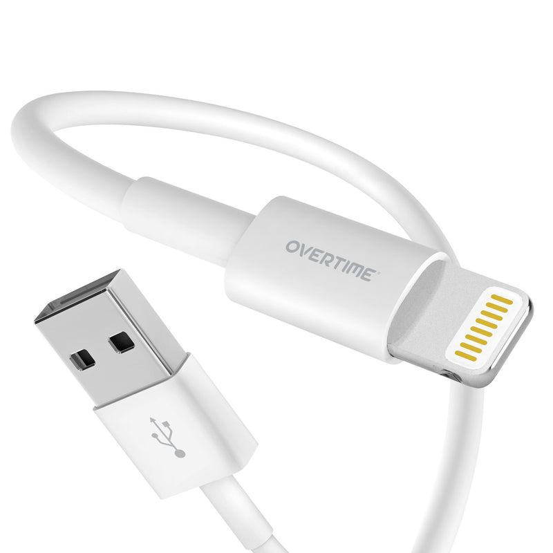 Overtime Apple MFI Certified Lightning to USB Cable, iPhone Charger and Sync Cable 4Ft White Mobile Accessories - DailySale