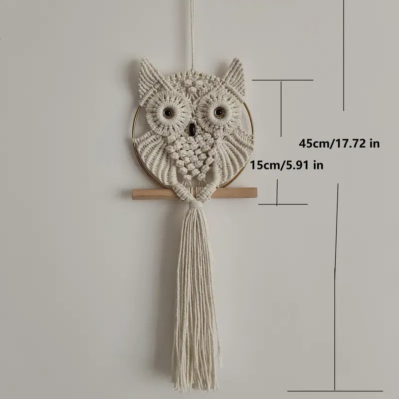 Owl Macrame Home Tapestry Boho Tapestry Wall Hanging Furniture & Decor - DailySale
