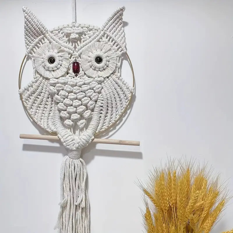 Owl Macrame Home Tapestry Boho Tapestry Wall Hanging Furniture & Decor - DailySale