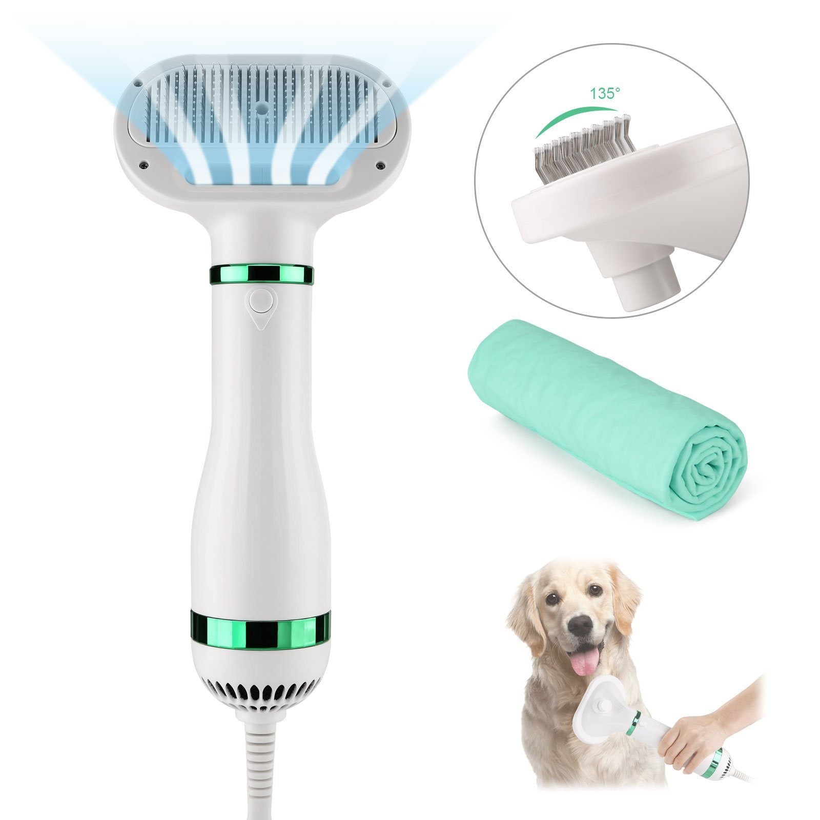 Ownpets 2-in-1 Pet Hair Dryer Portable Pet Supplies - DailySale