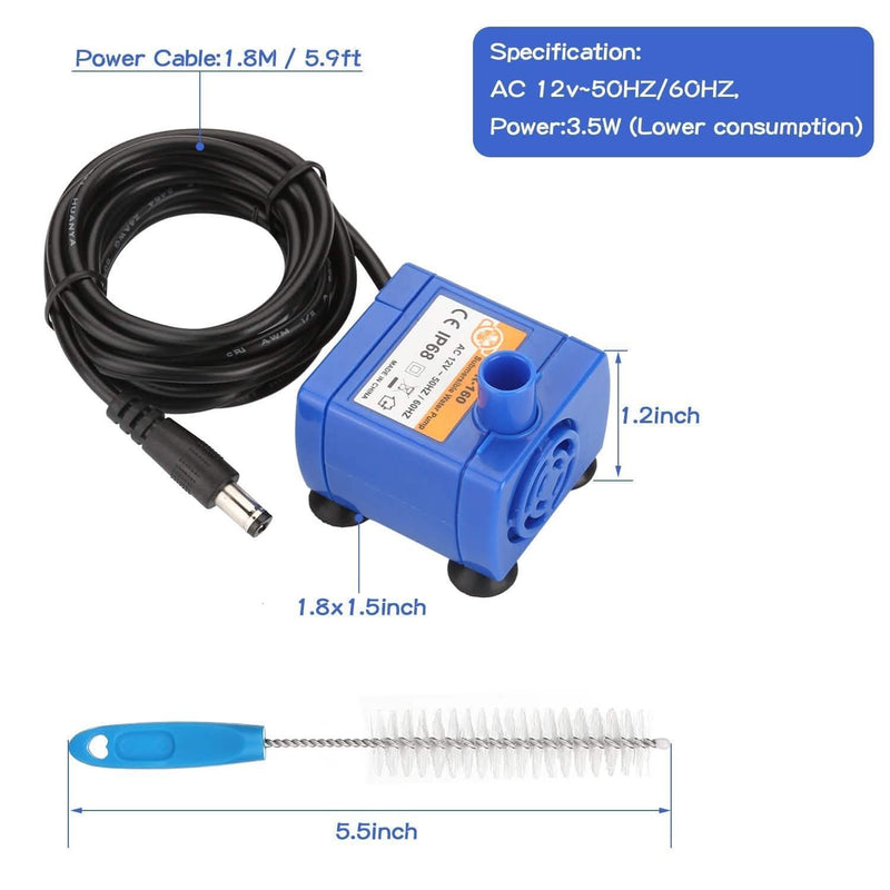 Ownpets Brush Cleaning and Water Pump Kit for Pet Pet Supplies - DailySale