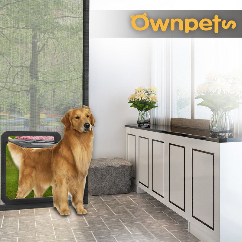 OWNPETS Pet Dog Magnetic Flap Screen Door Pet Supplies - DailySale
