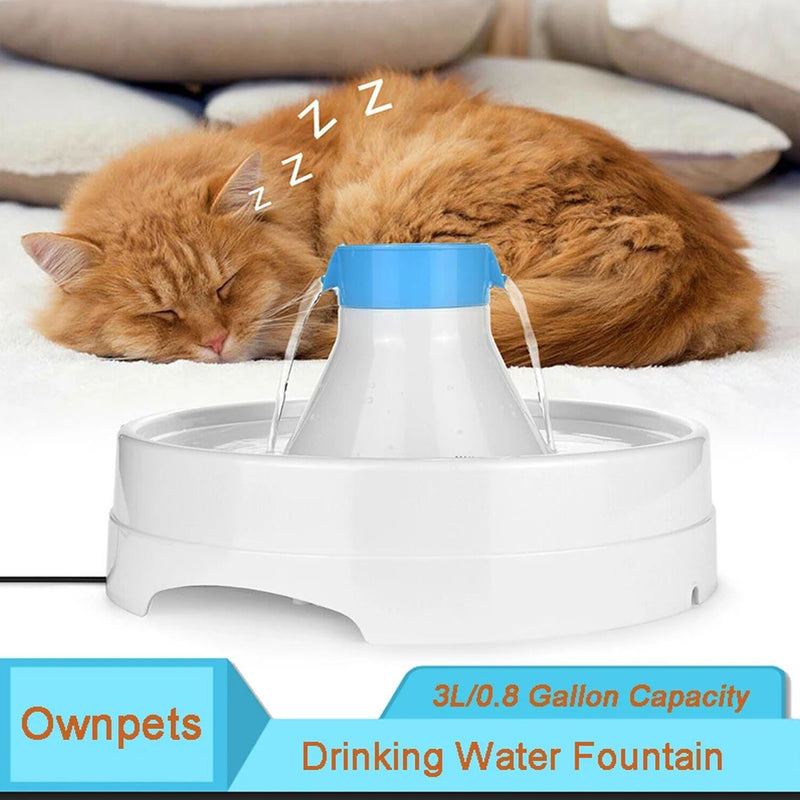 Ownpets® Pets Drinking Fountain Active Oxygen Cycle Two Drinking Area 3L Pet Supplies - DailySale
