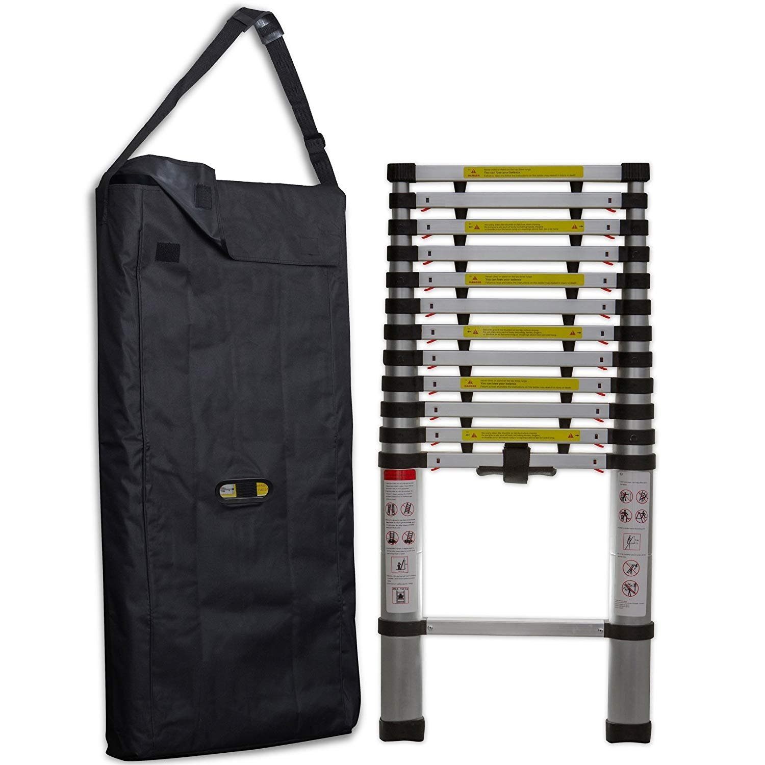 OxGord Aluminum Telescopic Extension Ladder 12.5ft. Telescope Home Essentials - DailySale