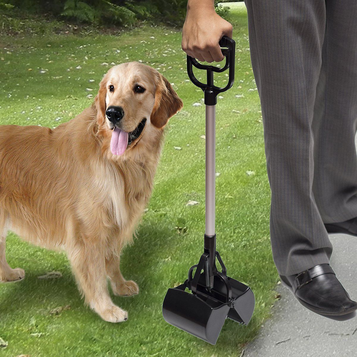 OxGord Black Pooper Scooper Pet Supplies - DailySale