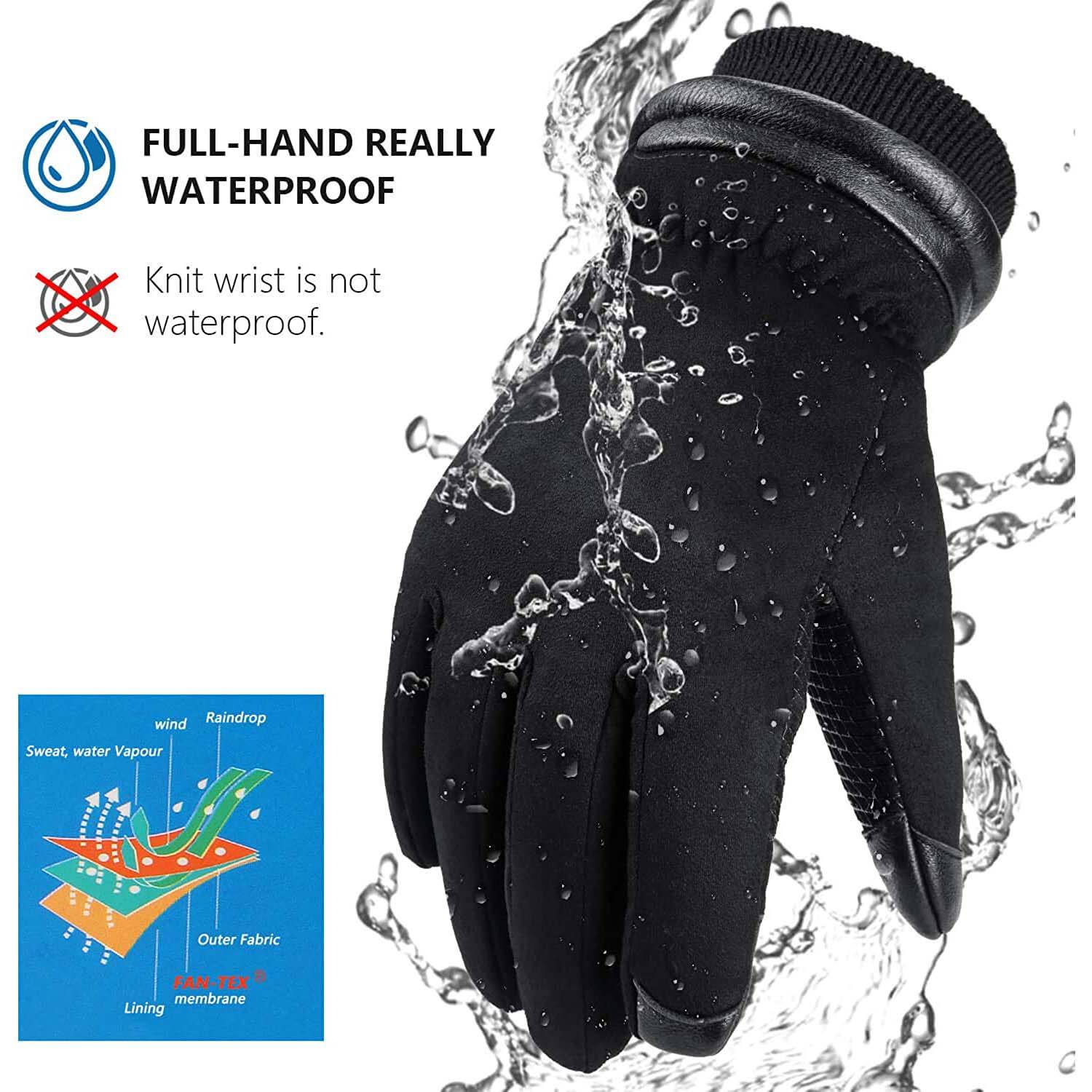 OZERO Waterproof Winter Gloves Sports & Outdoors - DailySale