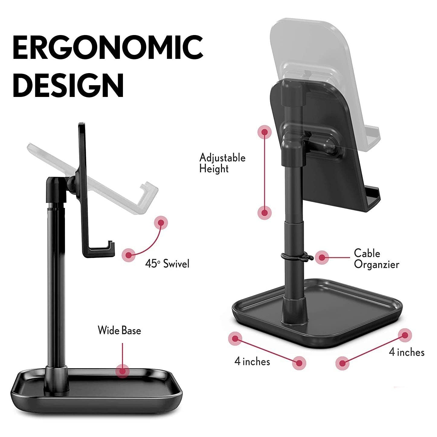 Packard Bell Desktop Adjustable Cell Phone Stand Mobile Accessories - DailySale