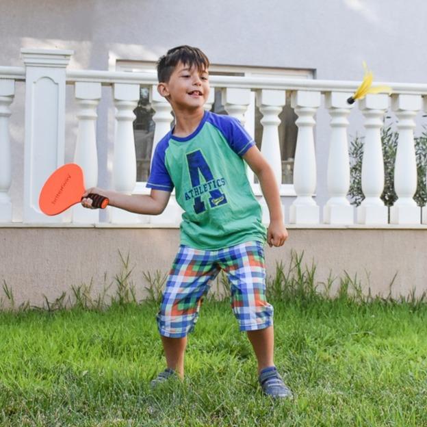 Paddle Ball Game Bundle With 2 Wooden Racket Paddles Toys & Games - DailySale