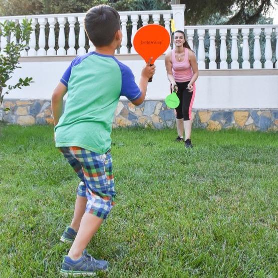 Paddle Ball Game Bundle With 2 Wooden Racket Paddles Toys & Games - DailySale