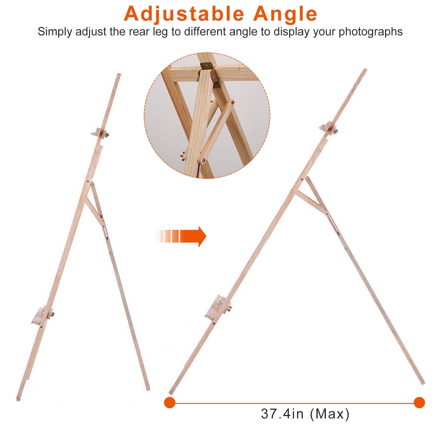 Painting Easel Stand Wooden Inclinable A Frame Tripod