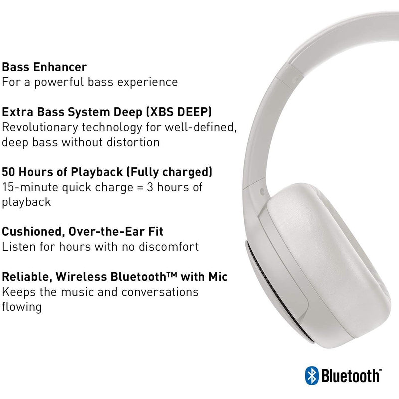Panasonic RB-M300B Deep Bass Wireless Bluetooth Immersive Headphones Headphones - DailySale