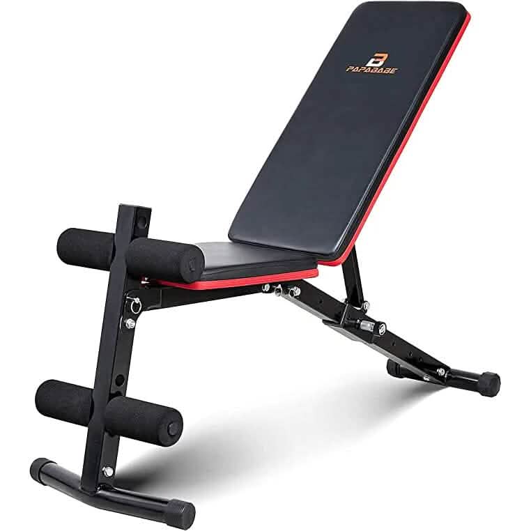 PAPABABE Workout Bench with Upgraded Wider Backrest for Bench Press Full Body Workout Fitness - DailySale
