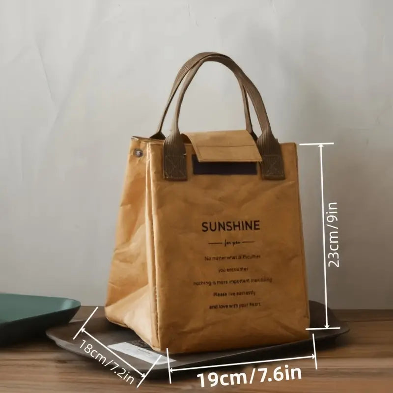 Paper Bento Bag Waterproof And Oilproof Insulation Bag Bags & Travel - DailySale