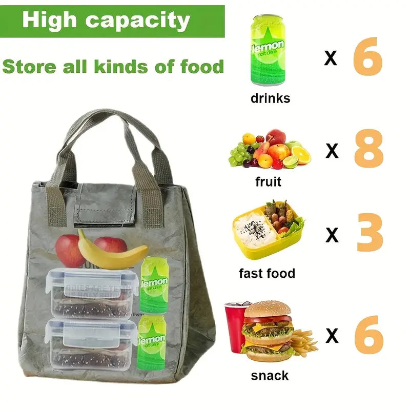 Paper Bento Bag Waterproof And Oilproof Insulation Bag Bags & Travel - DailySale