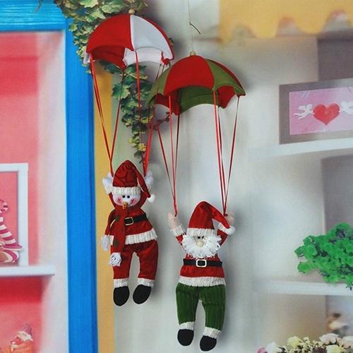 Parachute Snowman Santa Claus Ornament Holiday Decor & Apparel - DailySale