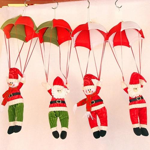 Parachute Snowman Santa Claus Ornament Holiday Decor & Apparel - DailySale