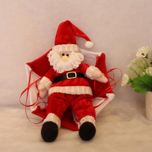 Parachute Snowman Santa Claus Ornament Holiday Decor & Apparel Santa Red Pants - DailySale