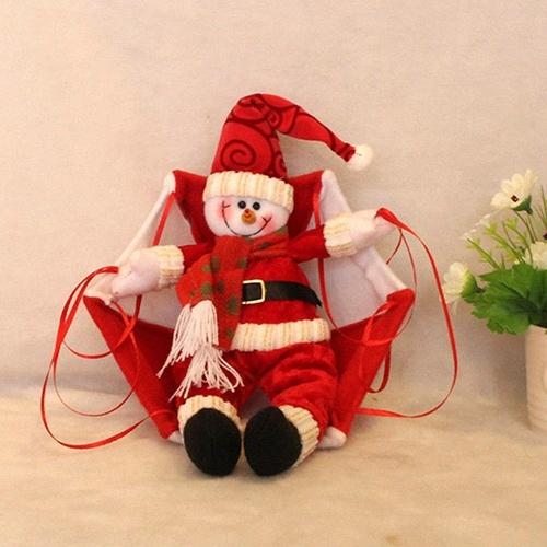 Parachute Snowman Santa Claus Ornament Holiday Decor & Apparel Snowman Red Pants - DailySale