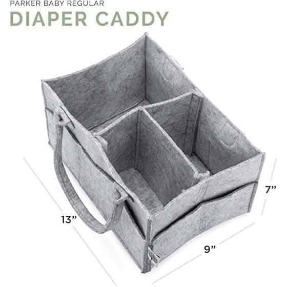 Parker Baby Diaper Caddy - Nursery Storage Bin and Car Organizer for Diapers and Baby Wipes Bags & Travel - DailySale