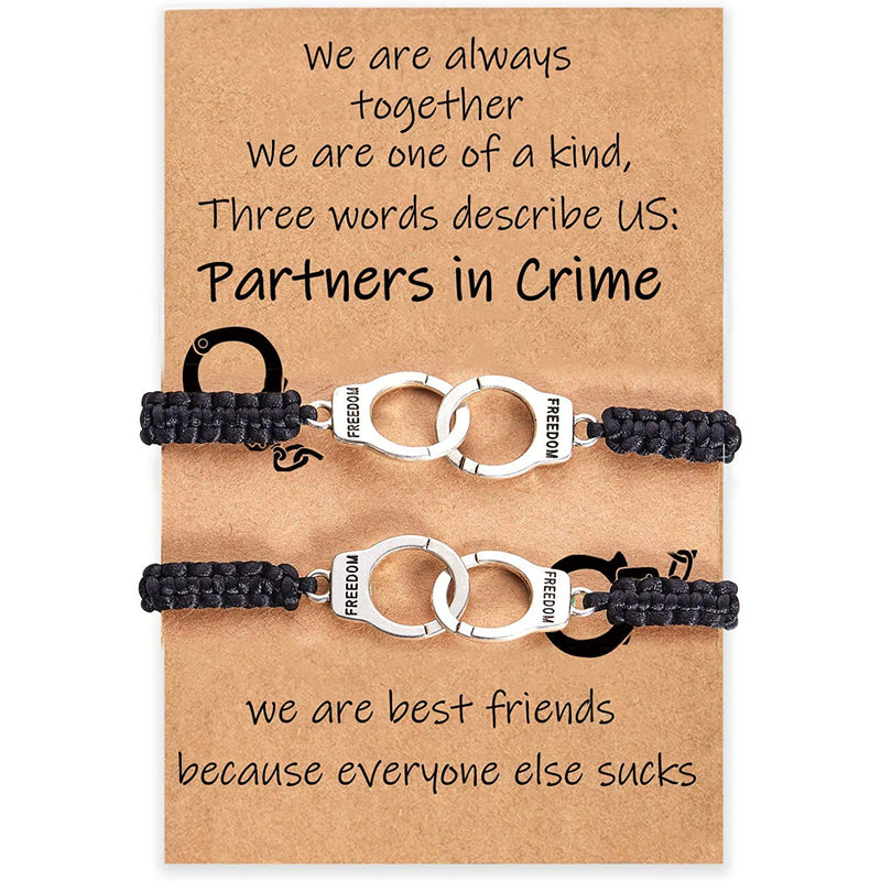 Partner in Crime Handcuff Friendship Bracelets Bracelets - DailySale