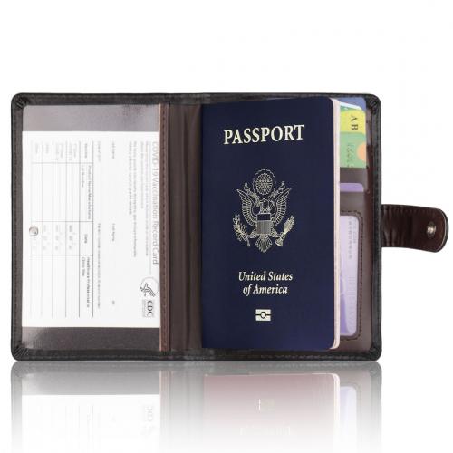 Passport Holder with Vaccination Card Protector Bags & Travel - DailySale