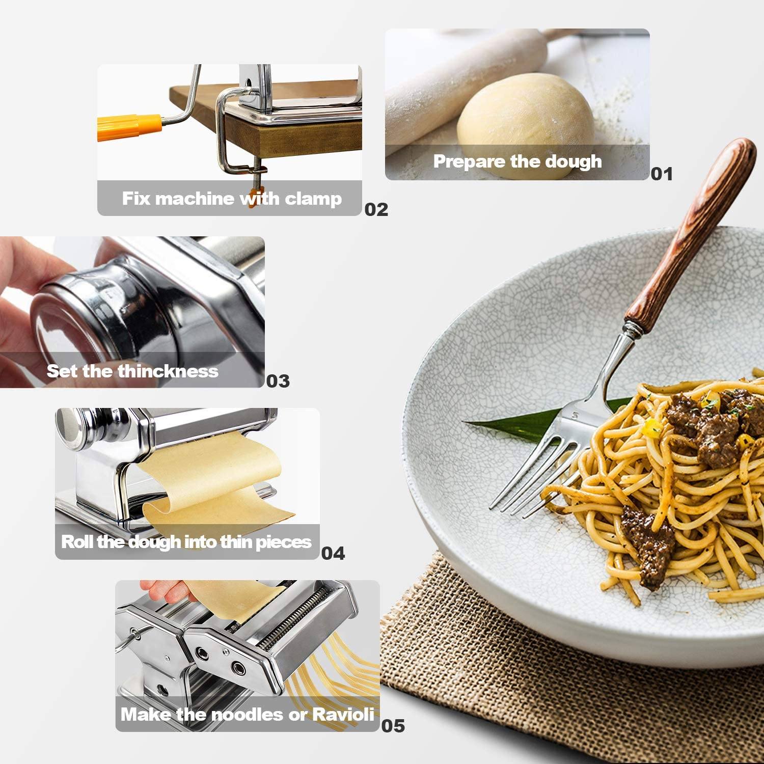 Pasta Maker Roller Machine Fettuccine Kitchen & Dining - DailySale