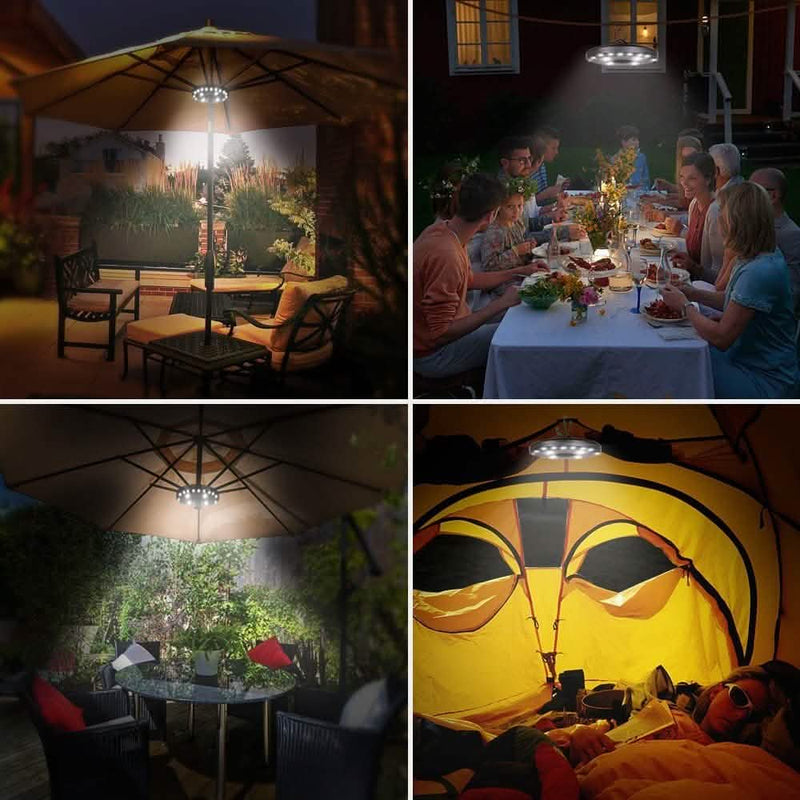 Patio Umbrella Light 3 Brightness Modes Cordless 28 LED Lights Outdoor Lighting - DailySale