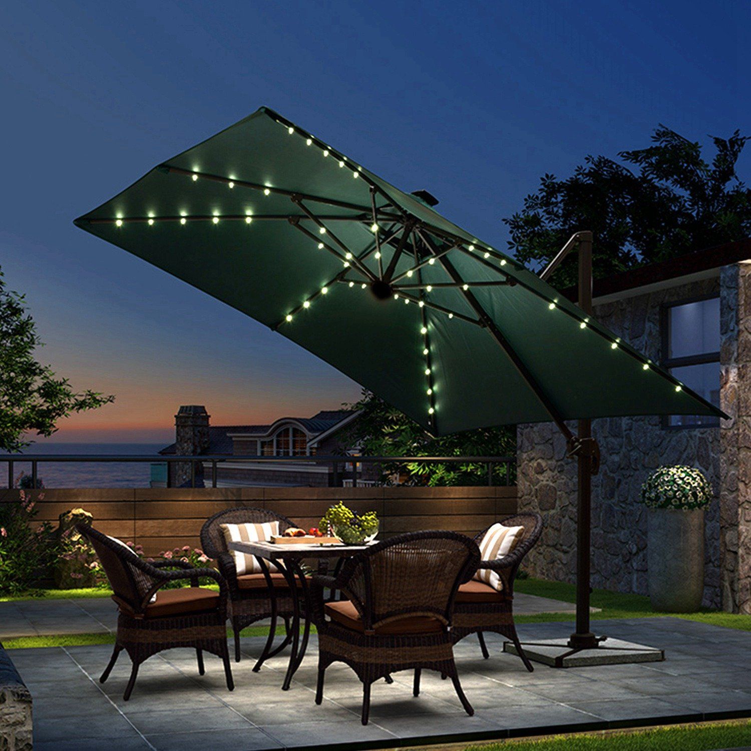 Patio Umbrella Lights 8 Lighting Mode with Remote Control Garden & Patio - DailySale