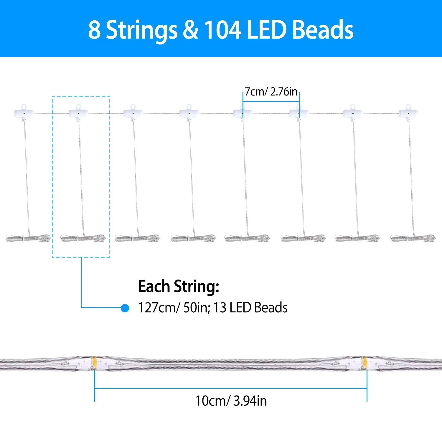 Patio Umbrella Lights 8 Lighting Mode with Remote Control Garden & Patio - DailySale