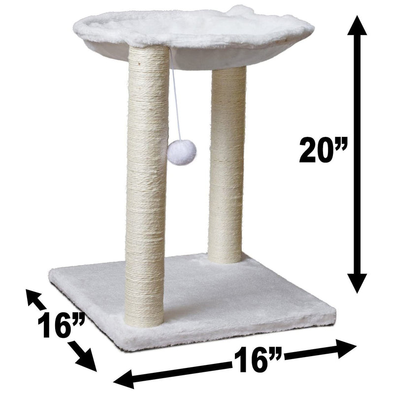 Paws & Pals 3-in-1 Cat Scratching Post with Hammock and Toy Pet Supplies - DailySale