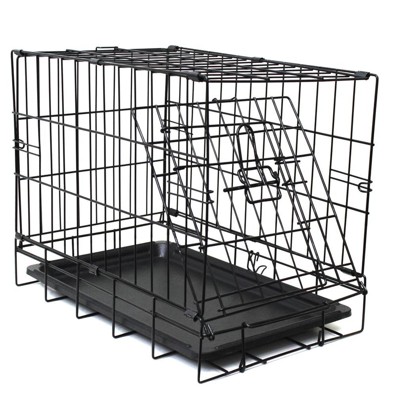 Paws & Pals Double Door Wire Dog Crate with Tray Pet Supplies - DailySale