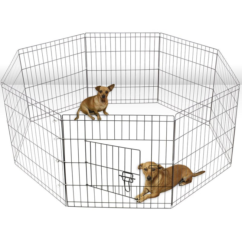 Paws & Pals Large Hammigrid Wire Folding 8-Panel Pop-Up Kennel Pet Supplies 24" - DailySale