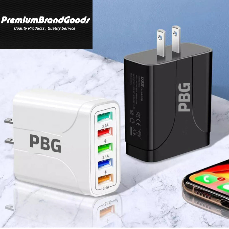 PBG 5 Port Wall Charger Mobile Accessories - DailySale