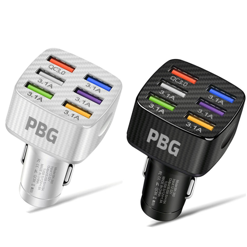 PBG LED 6-Port Car Charger Charge Automotive - DailySale