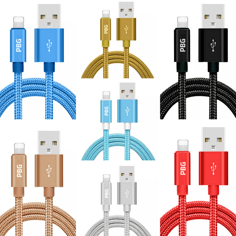 PBG XL 10Ft. Lightning Cable's Nylon Woven Protection Mobile Accessories - DailySale