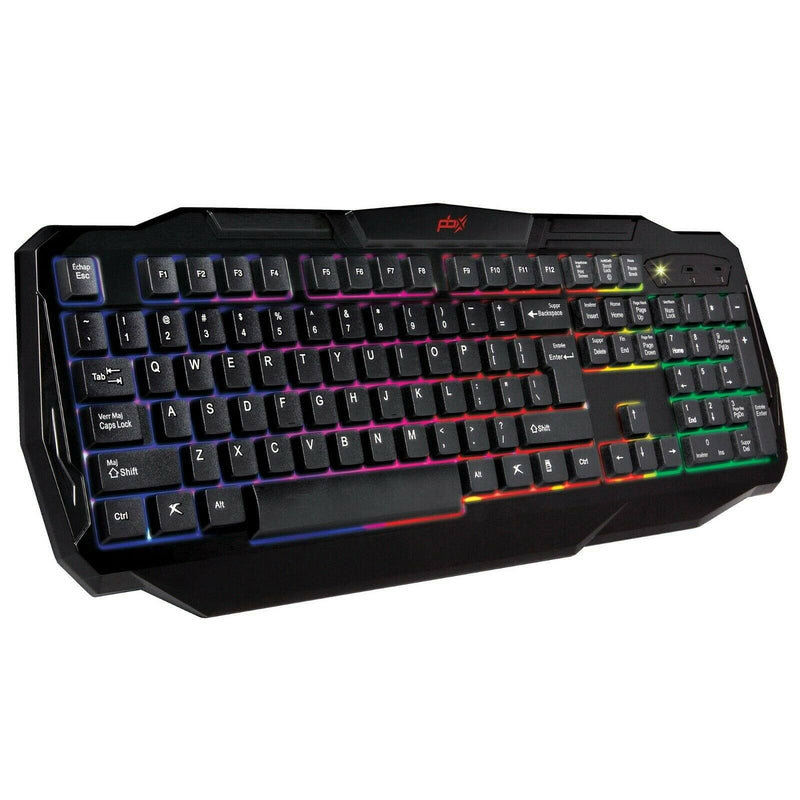 PBX Backlit Pro Gaming Keyboard - Full-Sized & Ergonomic with LED RGB Backlight Computer Accessories - DailySale