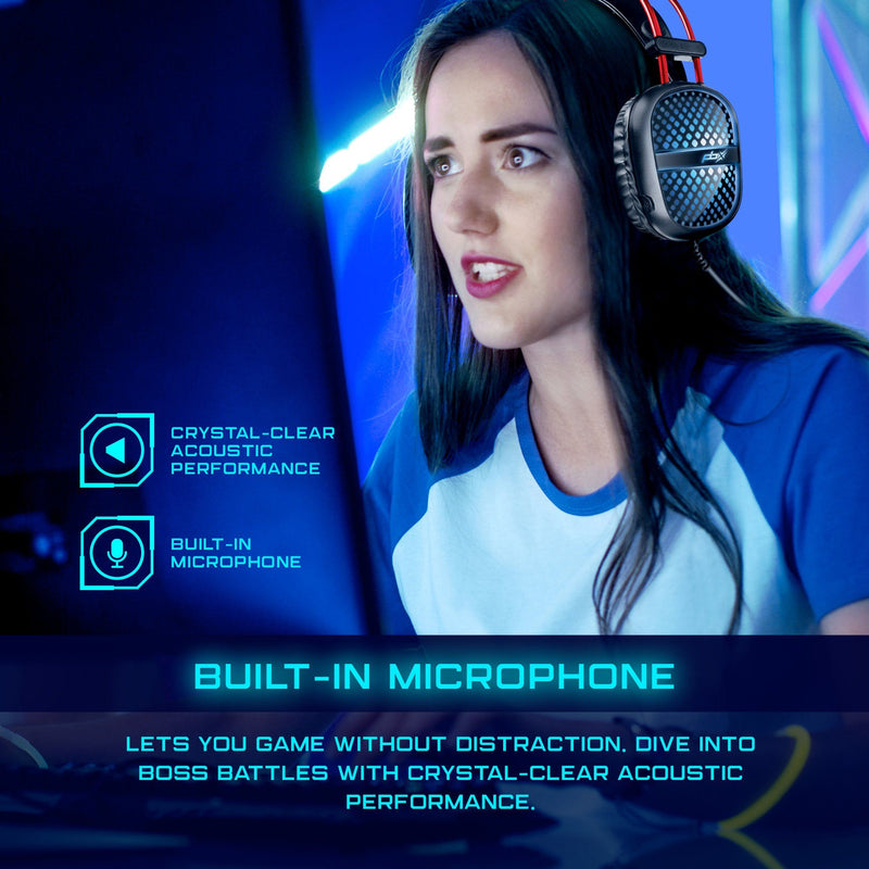 PBX Pulse 7 Elite Comfort Gaming Headset | Over-Ear LED Headphones with Mic Headphones & Audio - DailySale