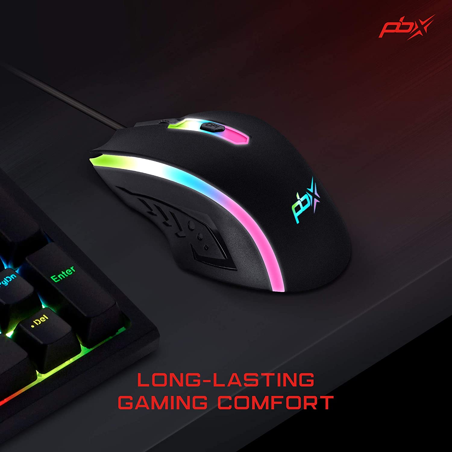 PBX Soldier Wired Gaming Mouse with 4 Optimized Buttons, 3 Levels of DPI Computer Accessories - DailySale