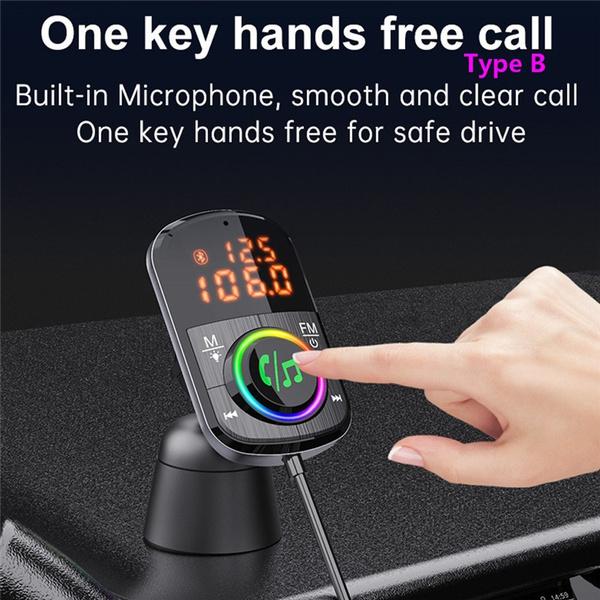 PD18W and QC3.0 Bluetooth 5.0 Car Radio Adapter Dual Fast Charging Port Wireless FM Audio Hands Free Car Kit Receiver Automotive - DailySale