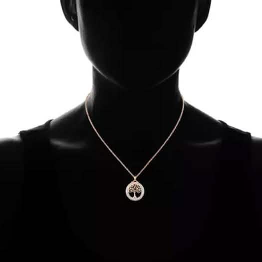 Peermont Tree of Life Necklace in White Fire Opal and Rose Gold Plating Necklaces - DailySale