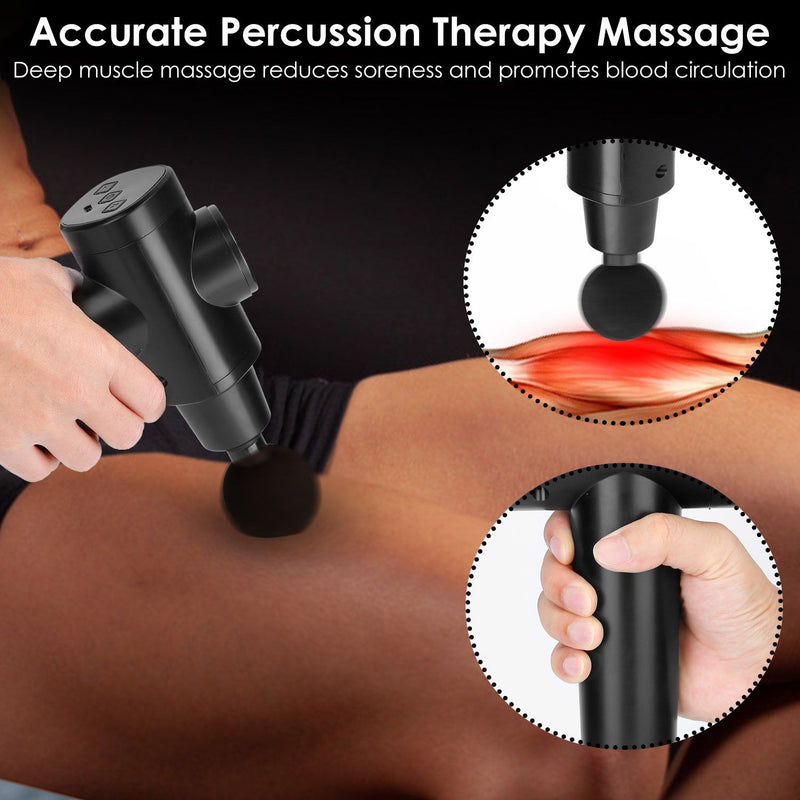 Percussion Digital Display Rechargeable Deep Tissue Vibration Massage Gun Wellness - DailySale