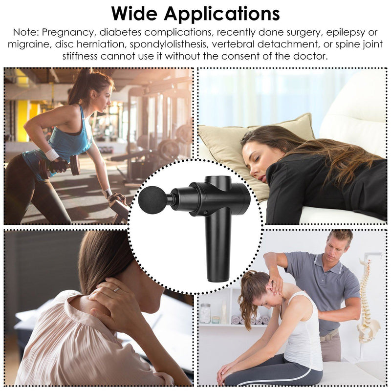 Percussion Digital Display Rechargeable Deep Tissue Vibration Massage Gun Wellness - DailySale