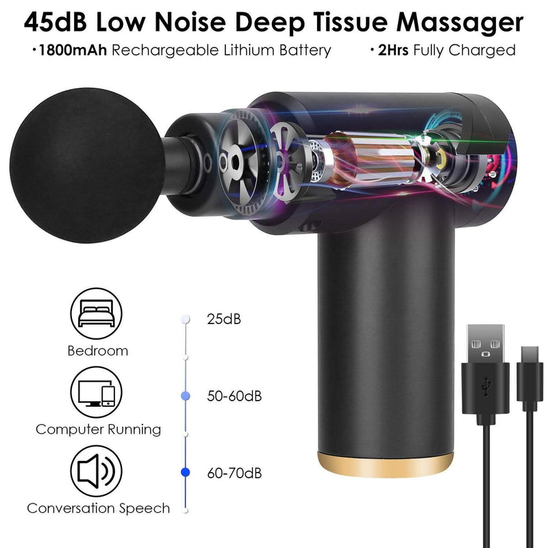 Percussion Rechargeable Massage Gun Wellness - DailySale
