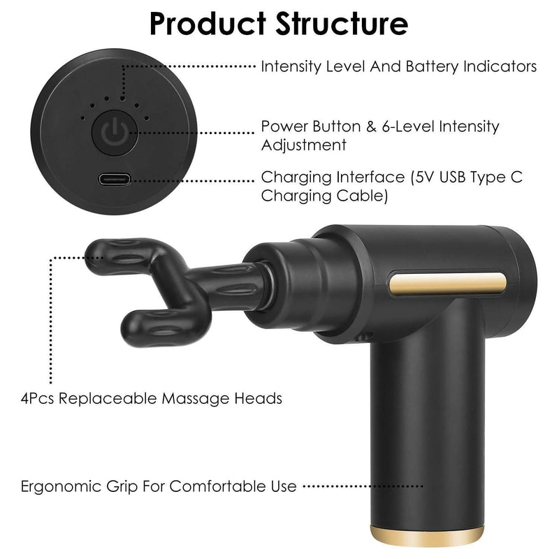 Percussion Rechargeable Massage Gun Wellness - DailySale