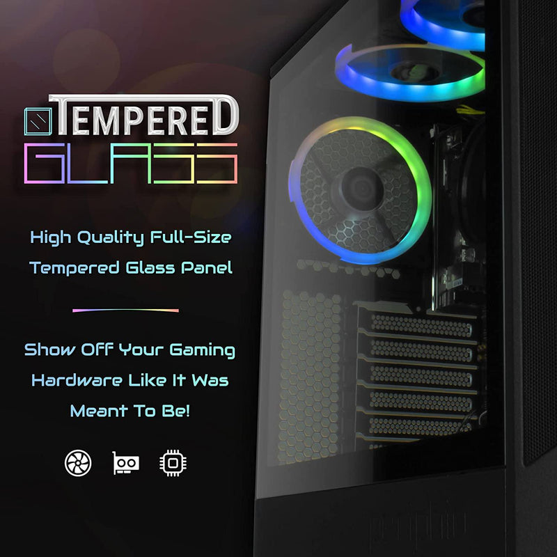 Periphio Reaper Gaming PC Computer 16GB DDR4 RAM 240GB SSD + 1TB HDD Desktops - DailySale