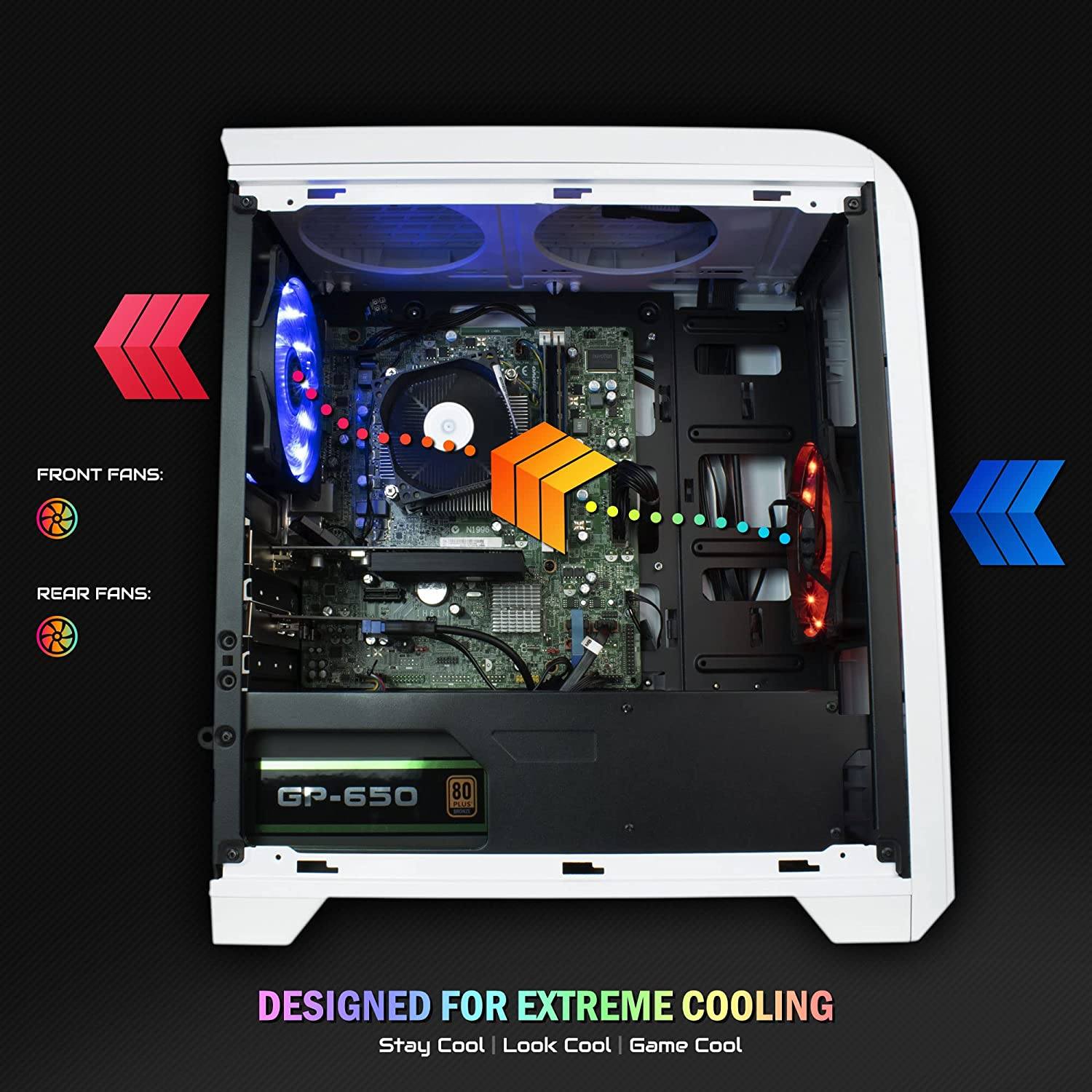 Periphio Vortex Gaming PC Desktop 16GB RAM 120GB SSD + 500GB 7200 RPM HDD Desktops - DailySale